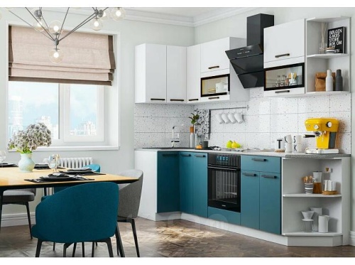 Кухонный гарнитур Техно белый снег софт 2170x2700x600