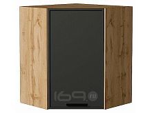 Шкаф верхний угловой Фрейм Stormy Silk Дуб Вотан 716*600*600
