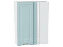 Шкаф верхний прямой угловой Ницца Голубой/Белый 920*700*345