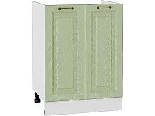 Шкаф нижний под мойку с 2-мя дверцами Ницца НМ 600 Дуб оливковый-Белый