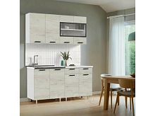 Кухонный гарнитур Рио дуб крафт белый 2140x1600x600