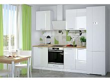 Модульный кухонный гарнитур Логика-03 белый глянец 2040x2000x600