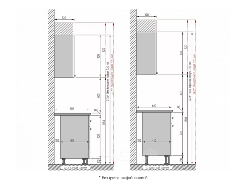 Модульный кухонный гарнитур Лофт-02 cream silk 2140x2400x600 фото 2