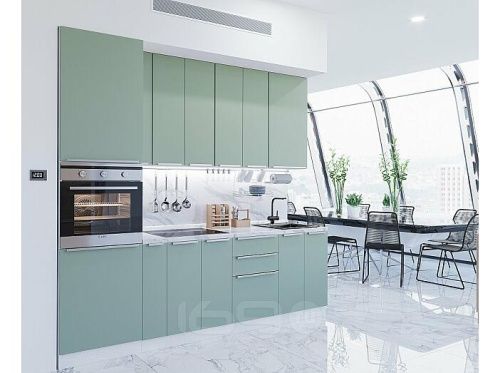Модульный кухонный гарнитур Фьюжн-03 silky mint 2340x2600x600