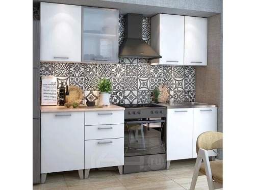 Кухонный гарнитур Корсика белый 2170x1800x600